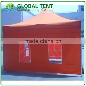 Aluminum Pop Up Tent 4x4m ( 13ft X 13 Ft) With Orange Canopy & Valance(Unprinted), 4 Full Walls With Windows & Door thumbnail-4