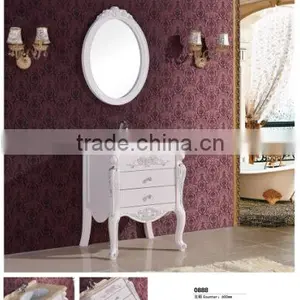 High Glossy Bathroom Cabinet With Elgant Basin and Mirror thumbnail-1