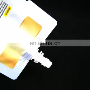 Reusable Doypack Plastic Stand up Spout Pouch Liquid Drink Water in Plastic Double Ziplock Bag thumbnail-4