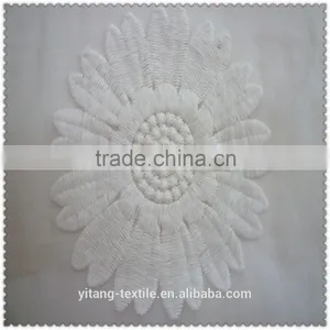 Big Sunflower Embroidered Organza Fabric thumbnail-1