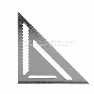 Aluminum 7 Inch Triangular Ruler Metric Measuring Ruler Triangle Angle Protractor thumbnail-2