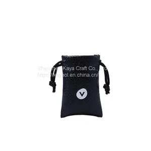 High End Excellent PU Leather Gift Jewelry Drawsrting Pouch Bags thumbnail-1