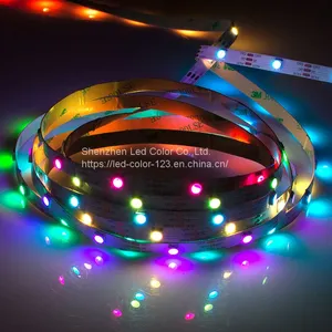 DC5V 9W/M 256 Gray Grade 10MM PCB Board RGB LED Strip SK6812 LED Strip Addressable Dream Color LED Strip thumbnail-5