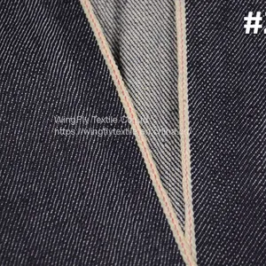 14.3oz High Quality Slub Right Twill Japanese Selvedge Jeans Fabric for Men W387134 thumbnail-1
