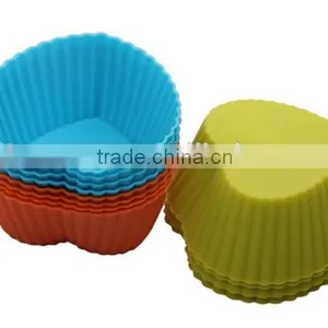 Silicone Cup Cake Mold Rice Cake Mould Heart Shape Baking Cake Mold thumbnail-4