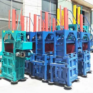 Semi Automatic Vertical Scrap Baler Hydraulic Baling Press Machine Cardboard Plastic Baler Machine thumbnail-3