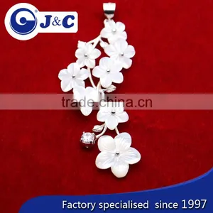 Manufacture Real Natural Mother of Pearl Shell Carve Flower Bracelet thumbnail-1