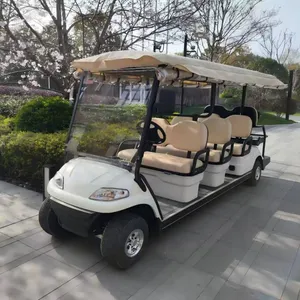 Four-wheel Electric Vehicle for Property Viewing, Electric Vehicle for Carrying Hotel Guests' Luggage Upon Check-in, 6+2-seater Golf Sightseeing Vehicle thumbnail-5