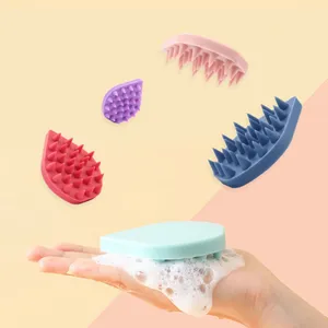Silicone Hair Washing Comb Head Massage Comb thumbnail-1