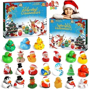 Advent Calendar Rubber Duck, Train, Christmas Tree, 24 Days Christmas Countdown Rubber Duck Bath Toys for Kids thumbnail-5