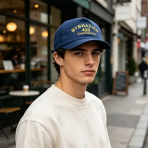 Wholesale High Quality Custom 6 Panel Baseball Cap With Logo Professional Custom Embroidery for Men thumbnail-1