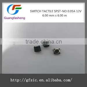 Original and New Products SPST-NO 0.05A 12V 6.00 mm x 6.00 m SWITCH TACTILE thumbnail-1