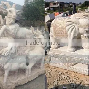 Thailand Style Elephant Stone Carving Statue thumbnail-3