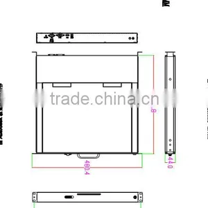 High-strength and Anti-corrosive Steel Plate Single Port 1U Rackmount 17.3 Inch LED KVM Drawer thumbnail-3