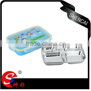 Student Rectangle 5 Compartment Bento Tiffin Lunch Box Keep Food Hot for School thumbnail-5