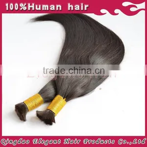 Uprocessed 100% Human Hair Wholesale Natural Color Raw Indian Temple Bulk Hair thumbnail-2