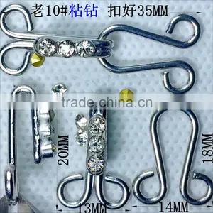 Sedex Audited Factory 2 Pillar Rhinestone Metal Hook and Eyes Closures thumbnail-4