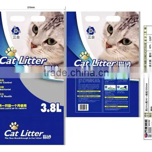 Eco-friendly High Adsorption Dust Free 5% Blue or Pink 1-8mm Crystal 3.8L Clumping Silica Gel Cat Litter thumbnail-1
