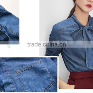 Newest Jean Shirt Floral Jean Tops Jean Summer Shirts thumbnail-6