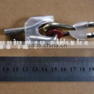 GALVANIZED IRON THREAD SWING HOOK SITH BOLT AND PLASTIC WASHER 6MM thumbnail-3