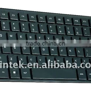 Black Colour RF 2.4G Wireless Mini Keyboard With Chocolate Keycaps thumbnail-1