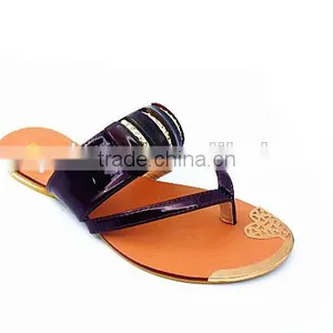 Fashion Design Comfortable Lady Fancy Flat Slipper Flip Flop With Button thumbnail-2
