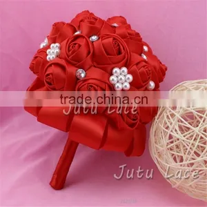 New HOT SALE!! Large Denim Lace Flower - Denim Fabric Bowknot Hair Accessories Wholesale thumbnail-4