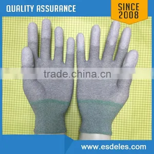 Wholesale Antistatic Nylon Carbon Fiber pu Palm Coating Work Glove thumbnail-3
