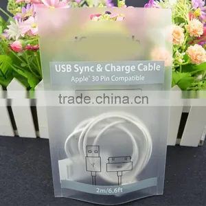 Header Plastic Packing Bag for Usb Sync & Charge Cable / Transparent Phone Accessories Packing Bag thumbnail-1
