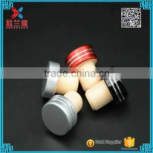 Hot Sale Wood Cap Synthetic Cork Wine Bottle Stopper thumbnail-3