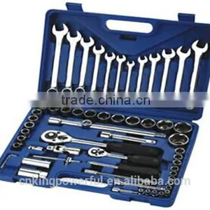 61PCS 1/2''&1/4'' Socket Set Hand Wrench Tool Set(KS-42461BP) CARBON STEEL thumbnail-2