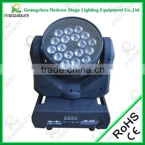 Lowest Price!!!Professional High Quality LED Wash Moving Head 10W 18 Pcs (RGBW) RGBW 3 W LED Scheinwerfer Moving Lights thumbnail-1