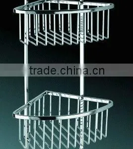 Double Layer Stainless Steel Bathroom Conner Basket LX-8173 thumbnail-1