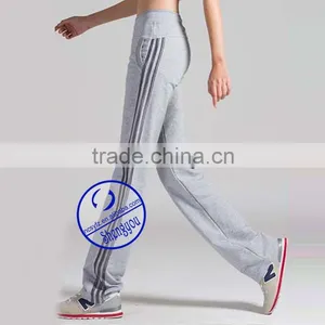 Wholesale Custom Cotton Womens Plain Grey Trasksuit Joggers Pants thumbnail-4