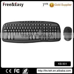 Ergonomic Design 114 Keys 2.4ghz Wireless Multimedia Keyboard for Laptop thumbnail-1