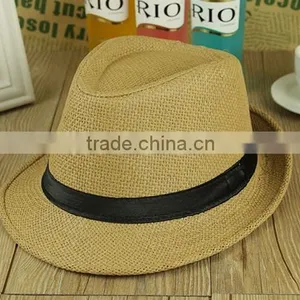 High Quality Nature Material Customaize Cheap Mens Straw Hats thumbnail-1