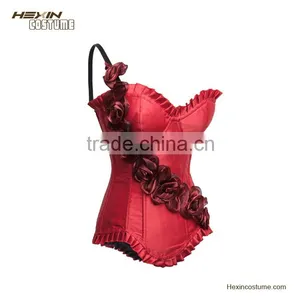 Floral Elegant Strap Open Hot Red Sex Women Photo Corset thumbnail-3