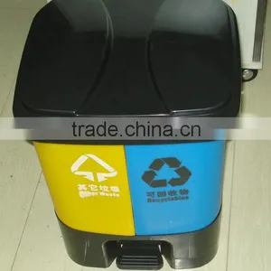 BT20S 20liter Recycled 2 Compartment Trash Bin thumbnail-3