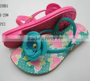 2014 Hot Selling and Fashion PCU Kids Flipflops With Various Colors thumbnail-2