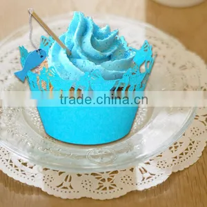 Green Laser Cut Different Colors Cupcake Wrappers Wholesale at Different Sizes thumbnail-2
