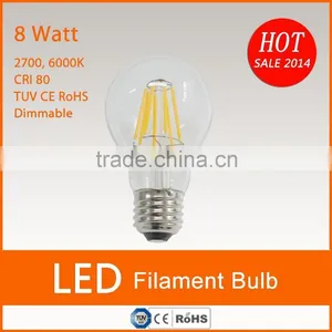 LED New Filament Type and CE, Energy Star, ETL, RoHS, UL Certification LED Filament Lamp 8W thumbnail-1