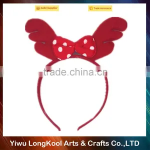 2016 Wholesale Warm Party Baby Girl Headband Christmas Red Reindeer Headband thumbnail-1