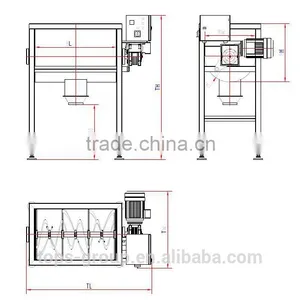 Constantly Horizontal Powder Mixing Machine thumbnail-2