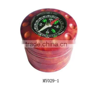 Metal Around Cigarette Grinder With Compass thumbnail-1