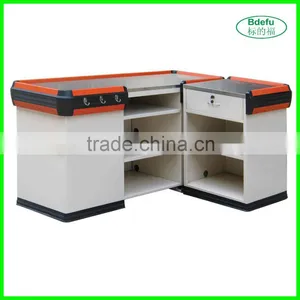 Customized Supermarket Wooden Cashier Table thumbnail-1