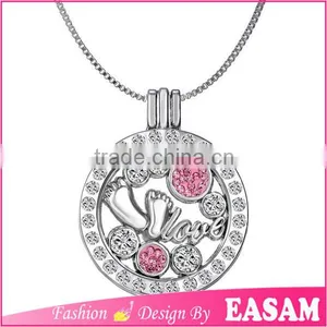 Latest Design Crystal Locket Pendant Necklace thumbnail-1
