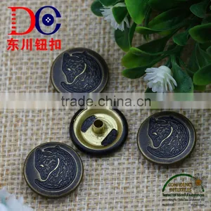 15MM New Design Logo Bronze Ecofriendly Spring Snap Button Garment Accessory thumbnail-3
