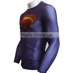 Avengers Marvel Cartoon Super Heroes Compression Quick Dry Long Sleeve Shirt Base Layer Men Gym Clothing thumbnail-2