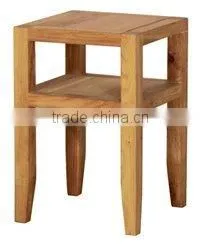 Wooden Lamp Table With Shelf thumbnail-1