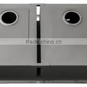 Handmade Double Drainer Stainless Steel Kitchen Sink With CUPC Certificate 3219 thumbnail-4